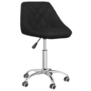 vidaXL Scaun de birou pivotant, negru, piele ecologică