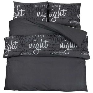 vidaXL Set cu husă de pilotă, negru și alb, 260x220 cm, bumbac