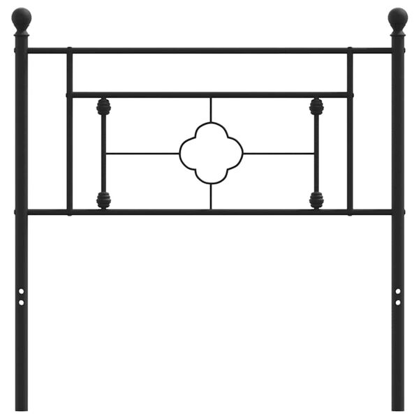 vidaXL Tăblie de pat de schimb metalică, negru, 100 cm