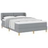 vidaXL Pat cu arcuri cu headboard Gri deschis 140 x 200 cm țesătură