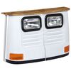 vidaXL Dulap tip camion, alb, lemn masiv de mango