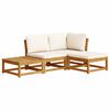 vidaXL Set mobilier de grădină cu perne, 4 piese, lemn masiv de acacia