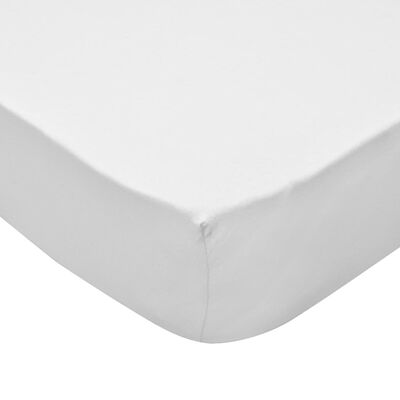 vidaXL Cearșafuri cu elastic pătuț 4 buc. alb, 40x80 cm jerseu bumbac