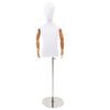 vidaXL Manechin Ajustabil 120-150 cm cu Bază Unisex PP Alb 120-150 cm