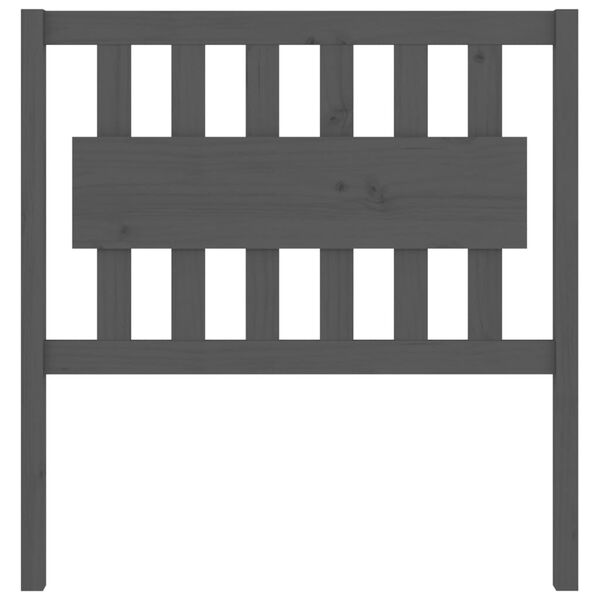 vidaXL Tăblie de pat gri 95,5x4x100 cm Lemn masiv de pin