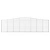 vidaXL Coșuri gabion arcuite 8 buc, 400x30x100/120 cm fier galvanizat