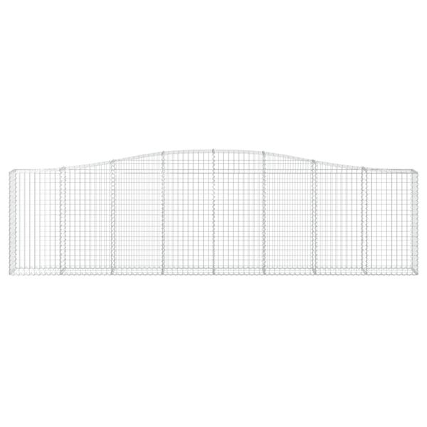 vidaXL Coșuri gabion arcuite 8 buc, 400x30x100/120 cm fier galvanizat