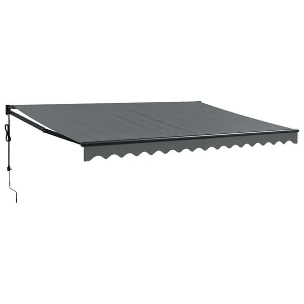 vidaXL Copertină retractabilă automată, antracit, 4x3 m