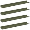vidaXL Raft suspendat 4 pcs Verde măsliniu 60 x 9 x 2,5 cm Oțel