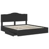 vidaXL Pat cu storage cu headboard Negru 200 x 200 cm Lemn compozit