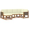 vidaXL Set de canapele de exterior 6 buc. Natural și Crem Poliester