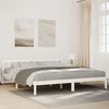 vidaXL Cadru pat foarte lung fără saltea alb 200x210 cm lemn masiv pin