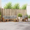 vidaXL Set de canapele de exterior 7 pcs Gri natural și deschis
