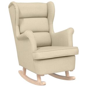 vidaXL Scaun balansoar, crem, 74x90x102 cm, material textil