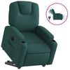 vidaXL Fotoliu electric rabatabil cu ridicare, verde &icirc;nchis, textil