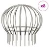 vidaXL Protecție pentru frunze de jgheab 8 pcs Argintiu 160 mm