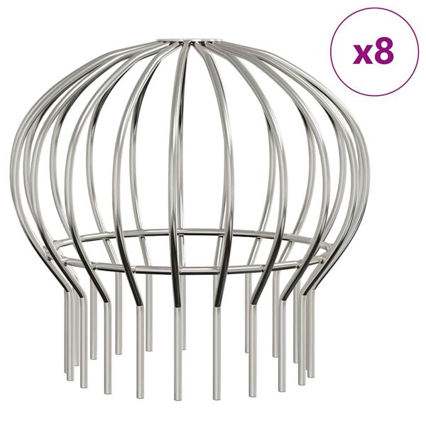 vidaXL Protecție pentru frunze de jgheab 8 pcs Argintiu 160 mm