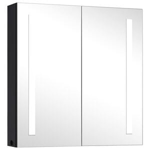 vidaXL Dulap de baie cu oglindă și LED, 62x14x60 cm