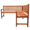vidaXL Bancă de colț grădină, cu perne,150 cm, lemn masiv de acacia