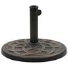 vidaXL Suport umbrelă de soare, bronz, 11 kg, polirășină, rotund