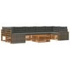 vidaXL Set de canapele de exterior 8 buc. Natural și Antracit