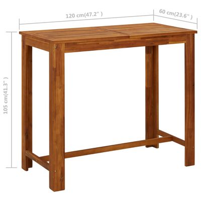 vidaXL Set de mobilier de bar, 5 piese, lemn masiv de acacia