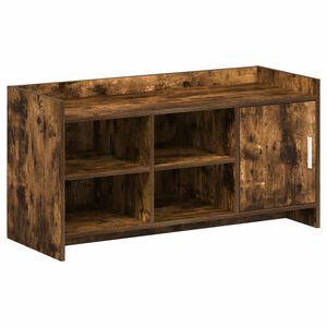 vidaXL Dulap pentru pantofi cu ușă Stejar fumuriu 100 x 39,5 x 51 cm