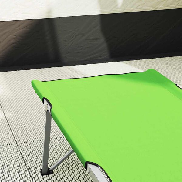 vidaXL Pat pliabil pentru camping 2 pcs Verde închis 62 x 194 x 42 cm