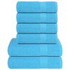 vidaXL Set prosoape FROGN 6 piese, turcoaz, 360 g/m&sup2;