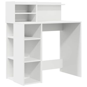 vidaXL Birou Alb Lemn prelucrat 90 x 48 x 101,5 cm