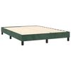 vidaXL Pat box spring cu saltea, verde &icirc;nchis, 140x190 cm, catifea