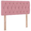 vidaXL Pat cu storage cu saltea cu headboard Roz 100 x 200 cm Catifea