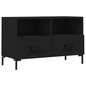 vidaXL Comodă TV, negru, 80x36x50 cm, lemn prelucrat
