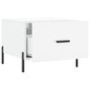 vidaXL Măsuță de cafea, alb extralucios, 50x50x40 cm, lemn compozit