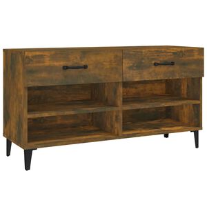 vidaXL Pantofar, stejar fumuriu, 102x35x55 cm, lemn compozit