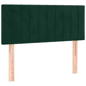vidaXL Tăblie de pat, verde &icirc;nchis, 100x5x78/88 cm, catifea