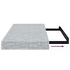vidaXL Rafturi de perete suspendate 2 buc. gri beton 50x23x3,8 cm MDF