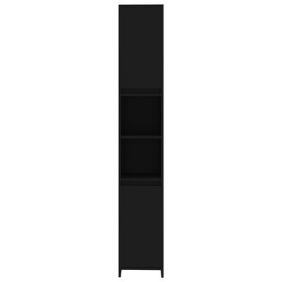 vidaXL Dulap de baie, negru, 30x30x183,5 cm, PAL