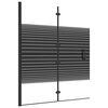 vidaXL Cabină de duș pliabilă, negru, 120x140 cm, ESG
