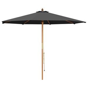 vidaXL Parasol de Grădină &Oslash; 300 x 248 cm Lemn de eucalipt masiv