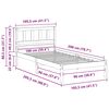 vidaXL Cadru de pat cu headboard Maro 100 x 200 cm Lemn de pin masiv