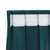 vidaXL Perdele opace 2 pcs Verde &icirc;nchis 140 x 225 cm Catifea