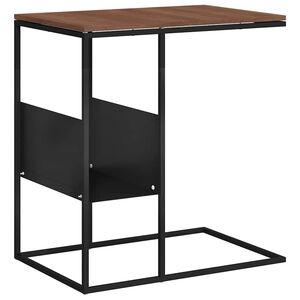 vidaXL Masă laterală, negru, 55x36x59,5 cm, lemn compozit