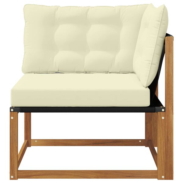 vidaXL Sofa Colțar pentru Exterior Lemn Solid de Acacia natural