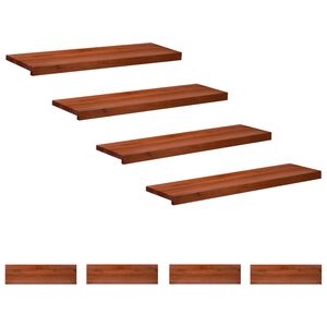 vidaXL Trepte de scară 8 buc. 90 x 25 x 2 cm Maro Lemn de fag masiv