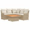 vidaXL Seturi de mobilier cu pernă 4 pcs Bej și crem Ratan PE