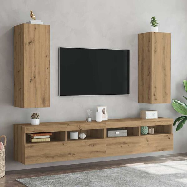 vidaXL Dulapuri TV 2 buc. stejar artizanal 30,5x30x90cm lemn prelucrat