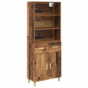 vidaXL Bufet cu sertar Lemn Vechi 69,5 x 32,5 x 180 cm Lemn compozit