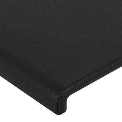 vidaXL Tăblii de pat, 2 buc, negru, 100x5x78/88 cm, piele ecologică