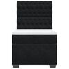 vidaXL Pat box spring cu saltea, negru, 100x200 cm, catifea